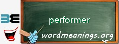 WordMeaning blackboard for performer